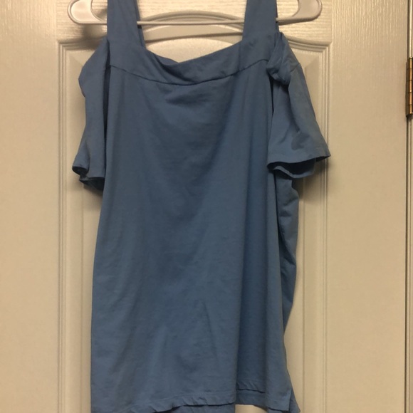 Woman Within Cold Shoulder Shirt - Picture 3 of 4